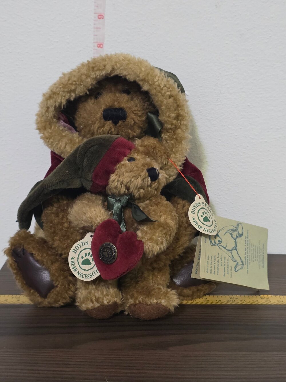 Boyds Bears "Poppa & Noelle" Christmas teddy bear plush set